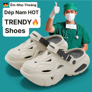 Dép Sục  Nam TRENDY Thời Thượng Thanh Lịch Trẻ Trung 5CM Thoáng Khí êm Chân Chống Trơn Trượt 076