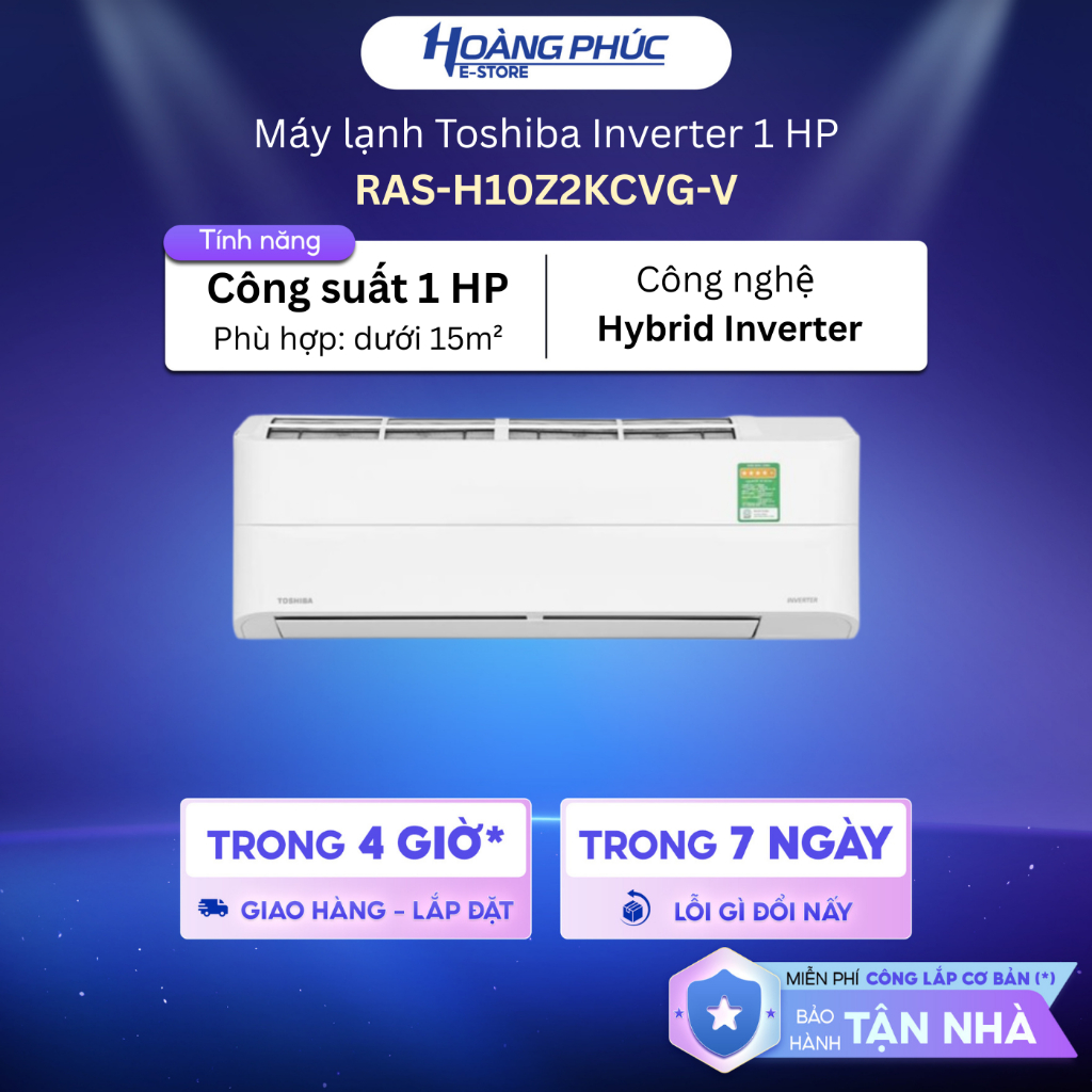 RAS-H10Z2KCVG-V | RAS-H13Z2KCVG-V | RAS-H18P2KCVG-V - Máy Lạnh Toshiba Inverter 1 HP | 1.5 HP {Toàn 