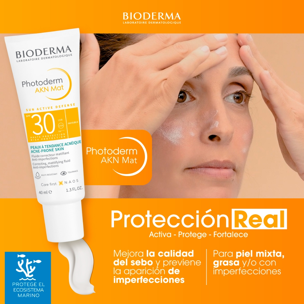 Kem Chống Nắng Bioderma 40ml SPF30+/50+ AKN Mat/Aquafluide/Color Light | BigBuy360 - bigbuy360.vn