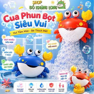 Cua Tạo Bọt Máy Tạo Bọt Đồ Chơi Cua Thổi Bong Bóng Đồ Chơi Nhà Tắm Đồ Chơi Cho Bé Trai - BỐ KHỦNG LONG