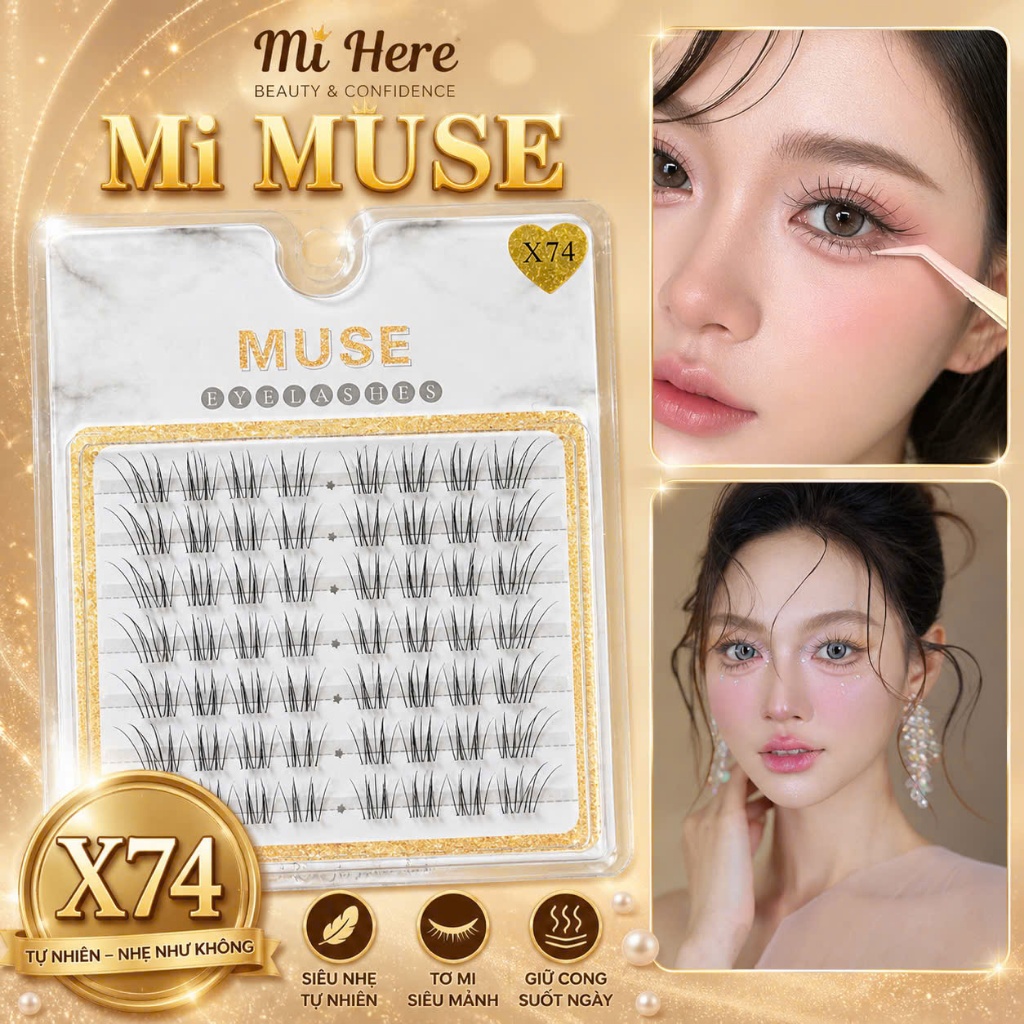 Mi Muse X74, Mi Cụm - Lông Mi Giả Các MAKE UP Lựa Chọn - Mi Here