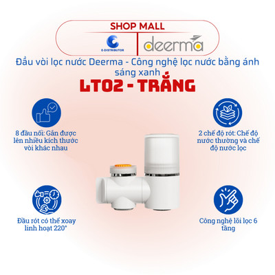 [HỎA TỐC] Đầu vòi lọc nước Deerma LT02 Trắng - Hàng chính hãng