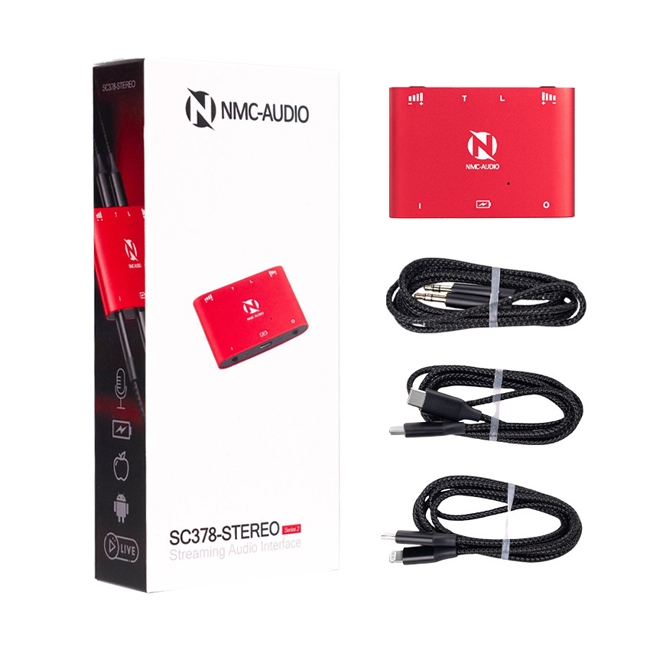 Hộp phát phát sóng trực tiếp NMC Audio SC378 Stereo, box live hỗ trợ kết nối thu âm và livestream ch