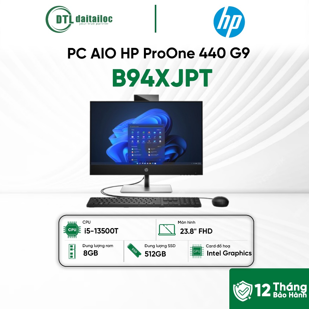 PC AIO HP ProOne 440 G9 B94XJPT i5-13500T 8GB 512GB SSD 23.8" FHD | Chính hãng | BH 12T