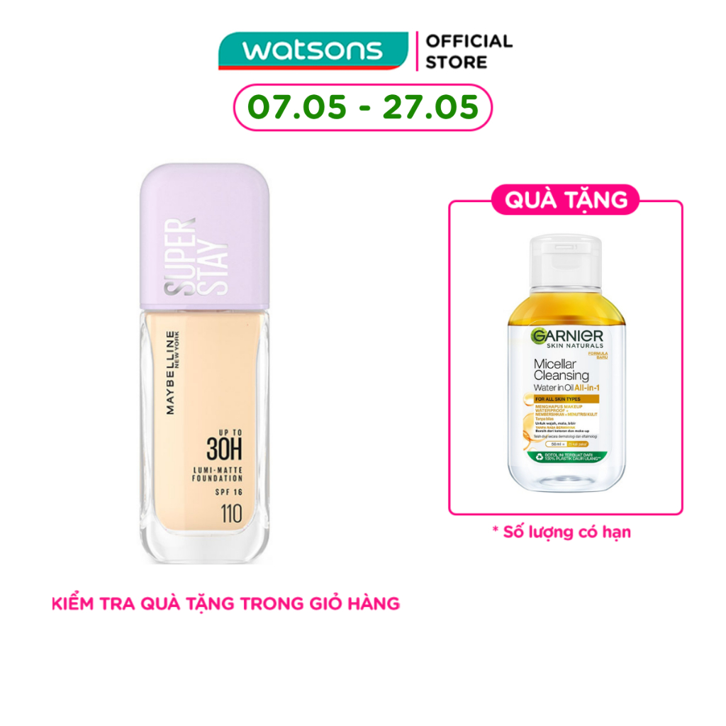 Kem Nền Lâu Trôi Maybelline Super Stay Up To 30H Lumi-Matte Foundation 35ml