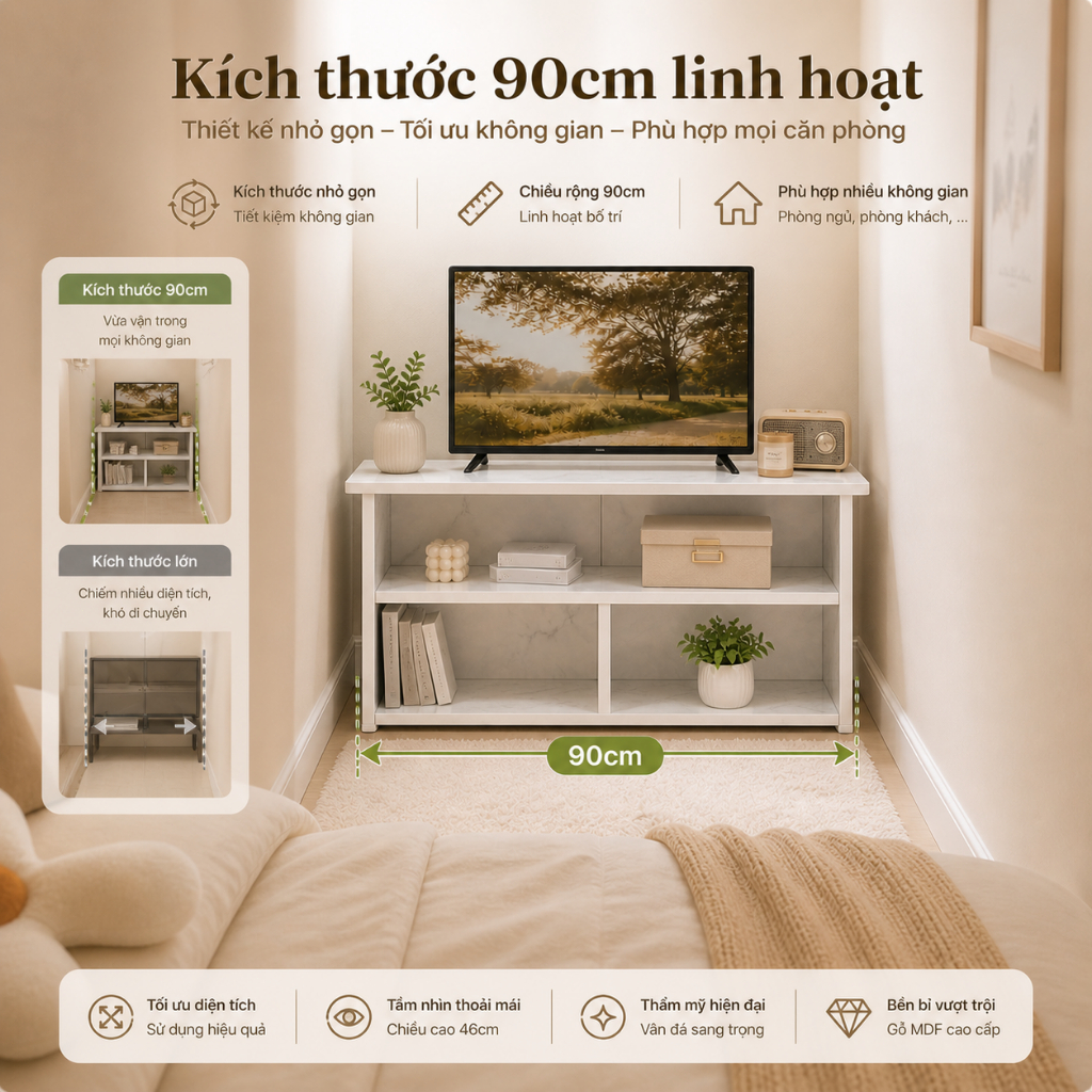 BM Tủ đựng tivi phòng khách có thể dễ dàng kết hợp với nhiều kiểu bàn cà phê và ghế sofa khác nhau. | BigBuy360 - bigbuy360.vn
