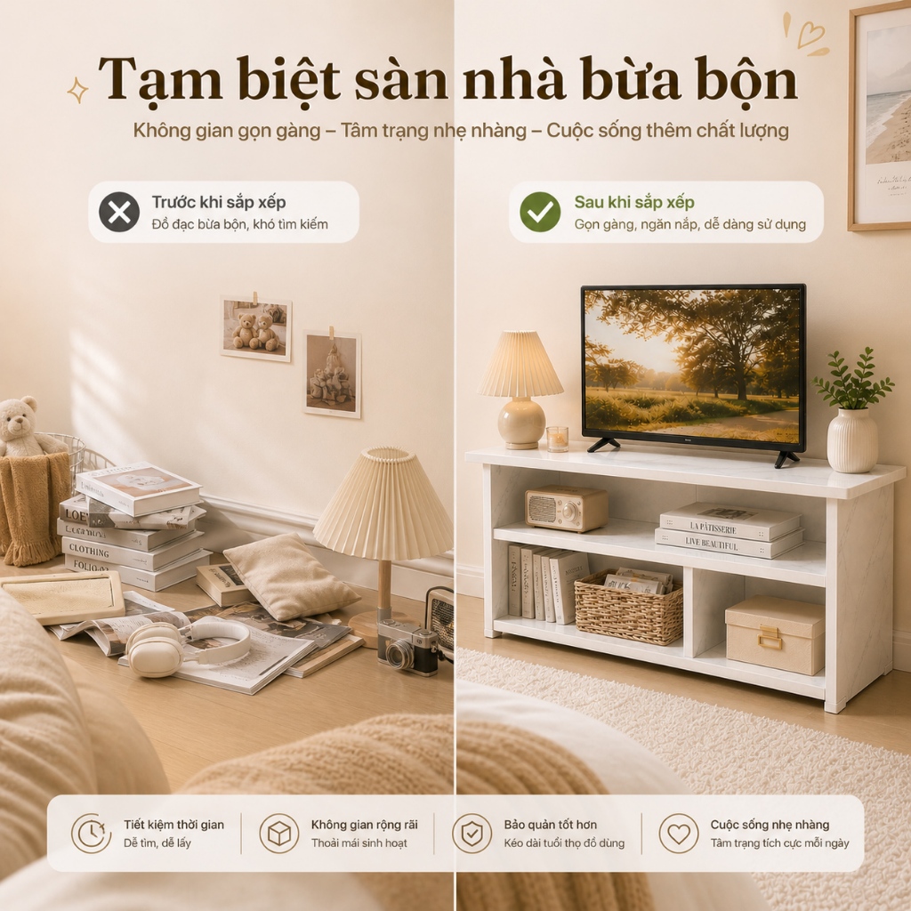 BM Tủ đựng tivi phòng khách có thể dễ dàng kết hợp với nhiều kiểu bàn cà phê và ghế sofa khác nhau. | BigBuy360 - bigbuy360.vn