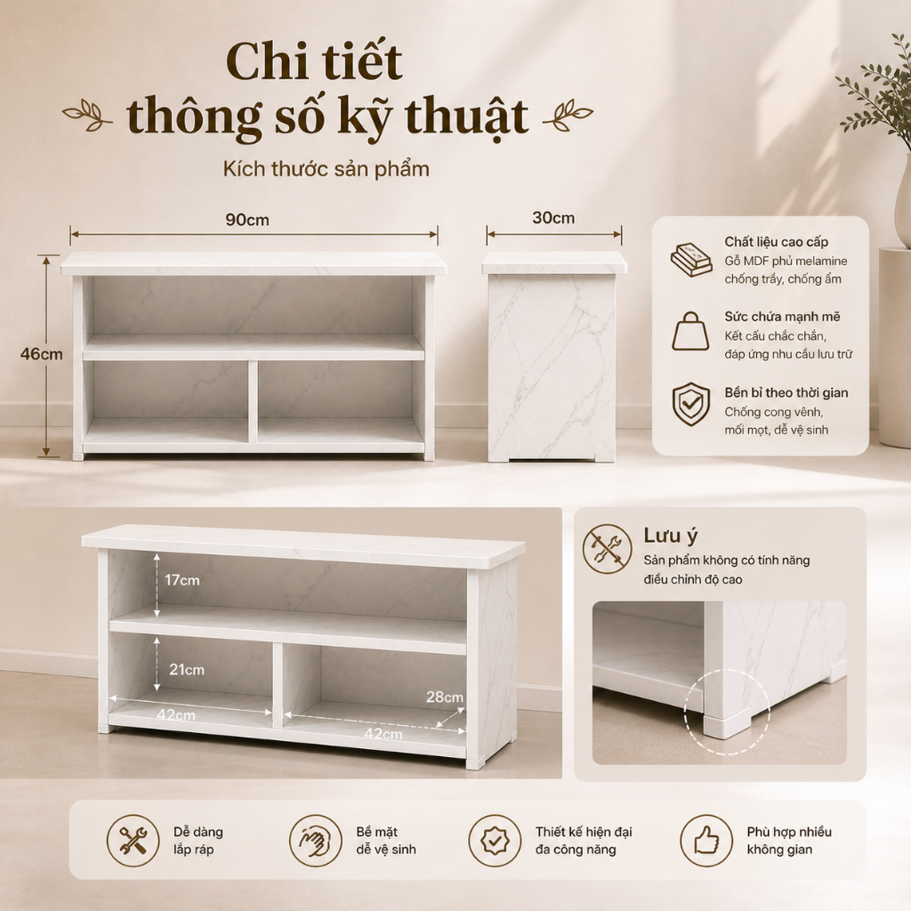 BM Tủ đựng tivi phòng khách có thể dễ dàng kết hợp với nhiều kiểu bàn cà phê và ghế sofa khác nhau. | BigBuy360 - bigbuy360.vn