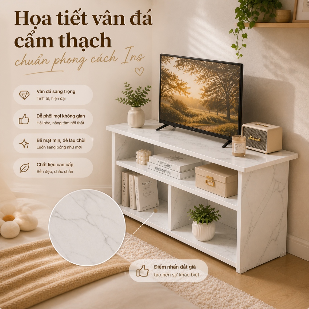BM Tủ đựng tivi phòng khách có thể dễ dàng kết hợp với nhiều kiểu bàn cà phê và ghế sofa khác nhau. | BigBuy360 - bigbuy360.vn