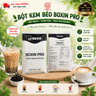 [Lẻ 1Kg] Bột Kem Béo Boxin Pro Gói 1kg Pha Trà Sữa Thơm Ngon, Béo Ngậy, Giữ Trọn Vị Trà Chuẩn Vị Quán