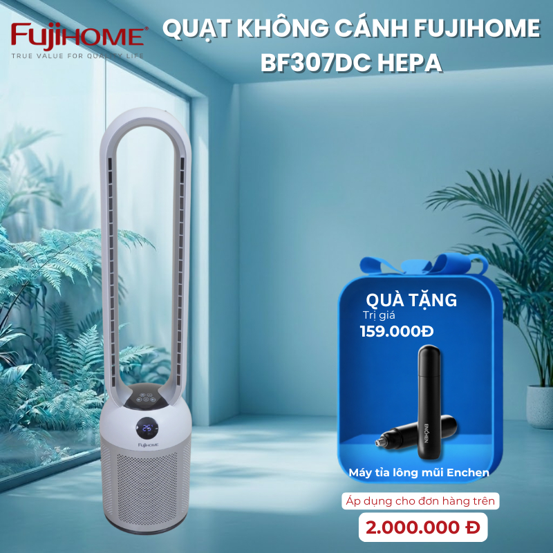 Quạt không cánh Fujihome BF307DC HEPA