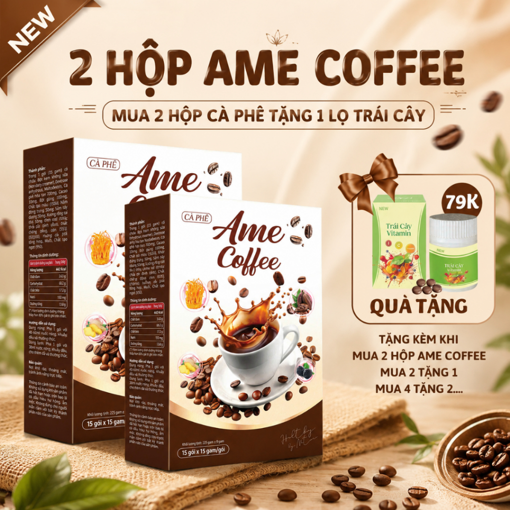 Cafe Hỗ Trợ giảm cân - Ame coffee - Ezim Coffee Cà Phê 3 trong 1 [Freeship+Quà]