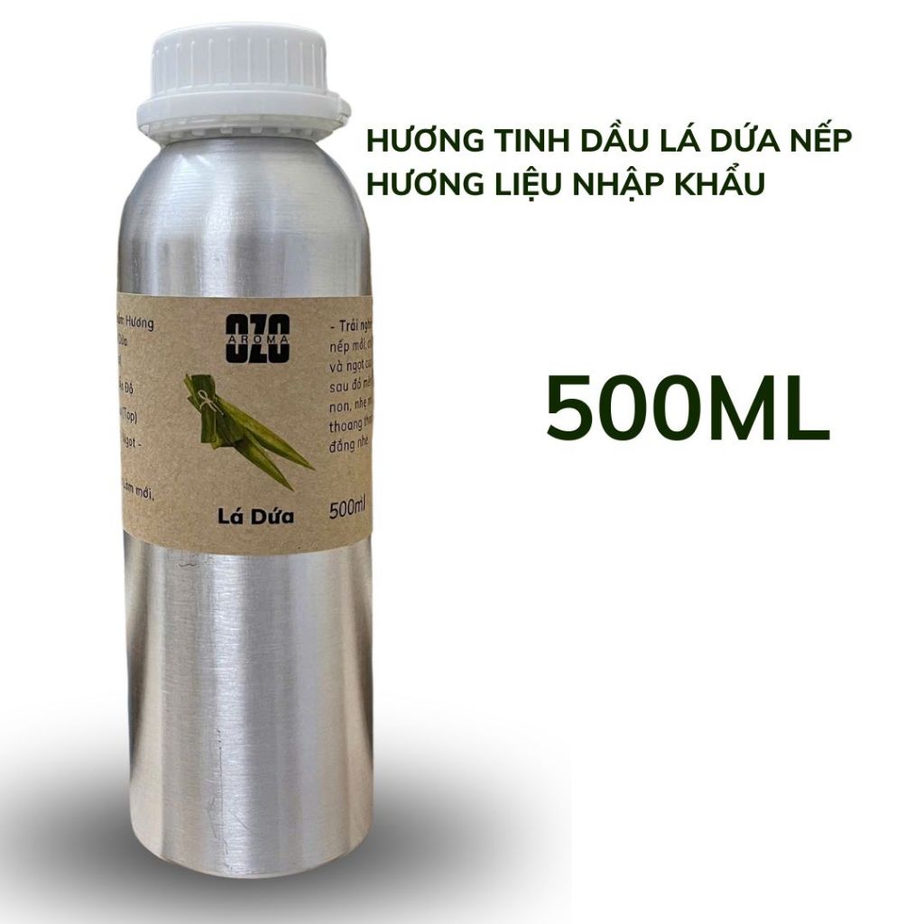 Hương Tinh Dầu Lá Dứa 500ml - Ozo Aroma - Hương Liệu Nhập Khẩu - Thơm Dịu