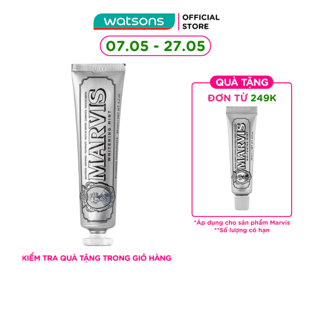Kem Đánh Răng Marvis Whitening Mint 85ml