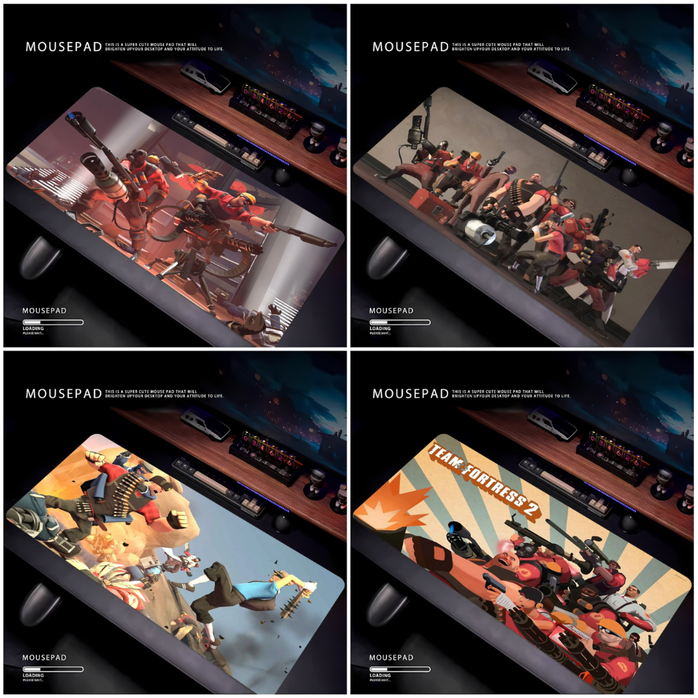 Lót Chuột Gaming Team Fortress 2 TF2 - Pad Chuột Cỡ Lớn 80x30/90x40 Hình In Sắc Nét Dành Cho Game Th