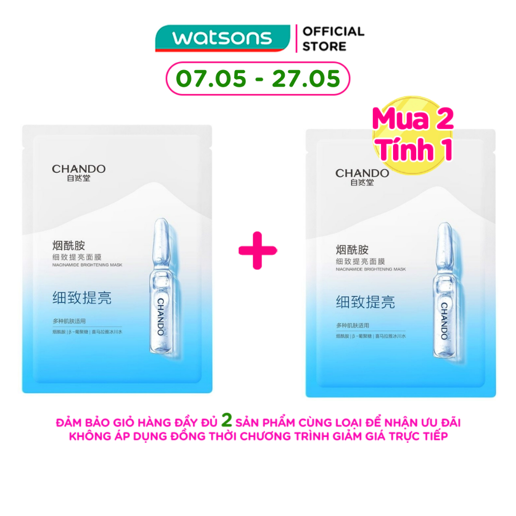 Mặt Nạ Chando Himalaya Niacinamide Brightening Mask Dưỡng Trắng Da 26ml