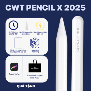 Bút cảm ứng CWT pencil X hỗ trợ sạc không dây - Cảm ứng nét thanh nét đậm