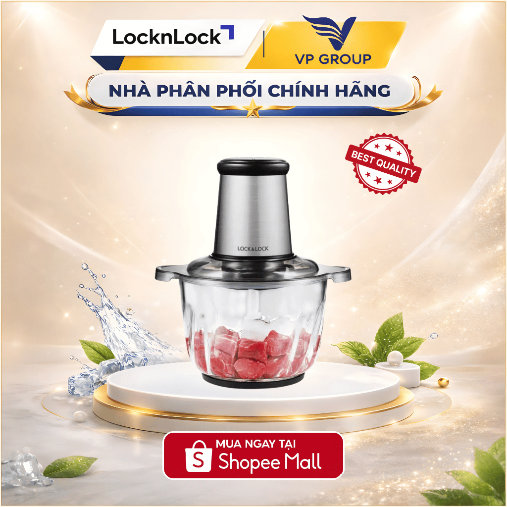 Máy Xay Thịt Cối Thủy Tinh LocknLock EJM186 2.4L – Công Suất 400W