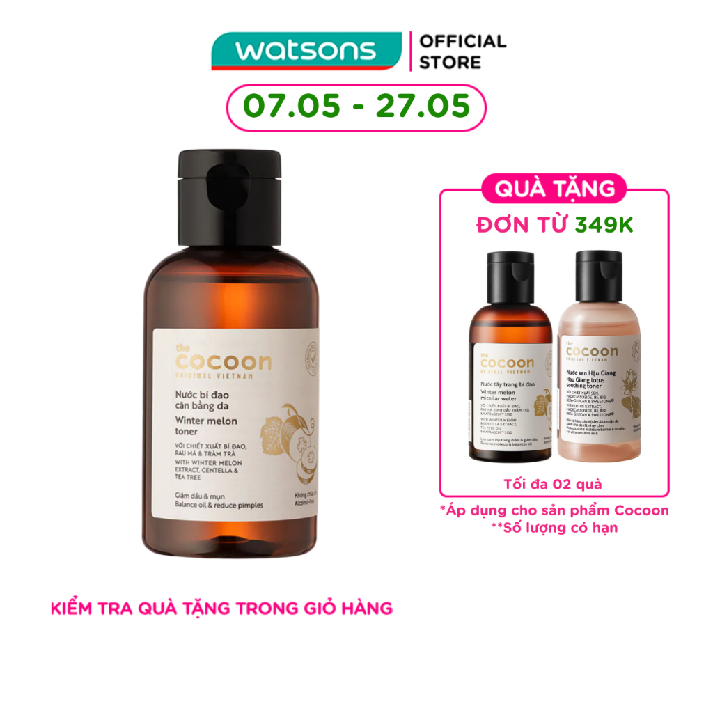 Nước Cân Bằng Da Cocoon Bí Đao Winter Melon Toner 140ml
