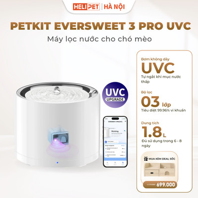 Máy Lọc Nước Cho Mèo, Chó Máy Uống Nước Petkit EverSweet 7 (3 Pro UVC)
