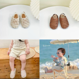 Giày rọ đan quai chun phong cách hàn quốc cho bé(sẵn be15,17,19,22,23.nâu15,17,19,22)
