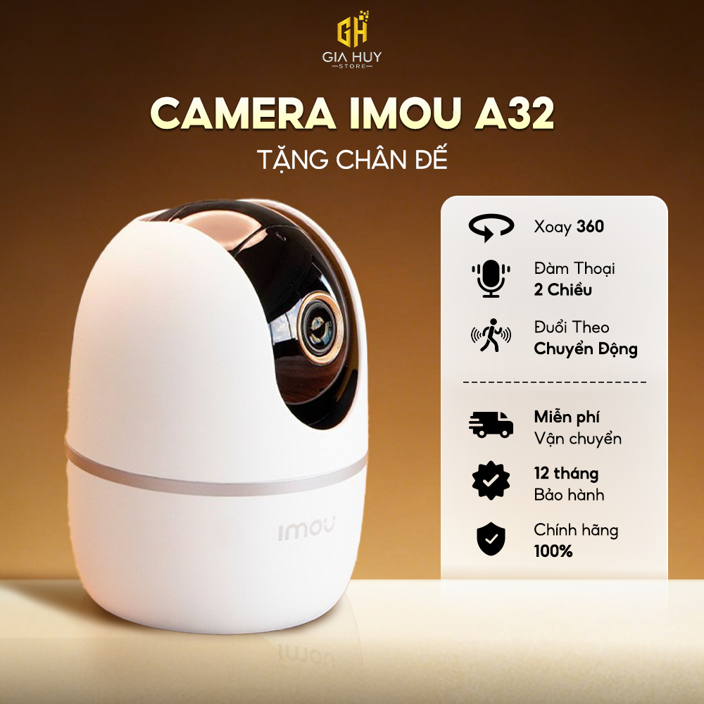 [BẢO HÀNH 24 THÁNG] Camera Wifi Imou A32 (3MP 2K) - Xoay 360, Đàm Thoại 2 Chiều, Đuổi Theo Chuyển Độ