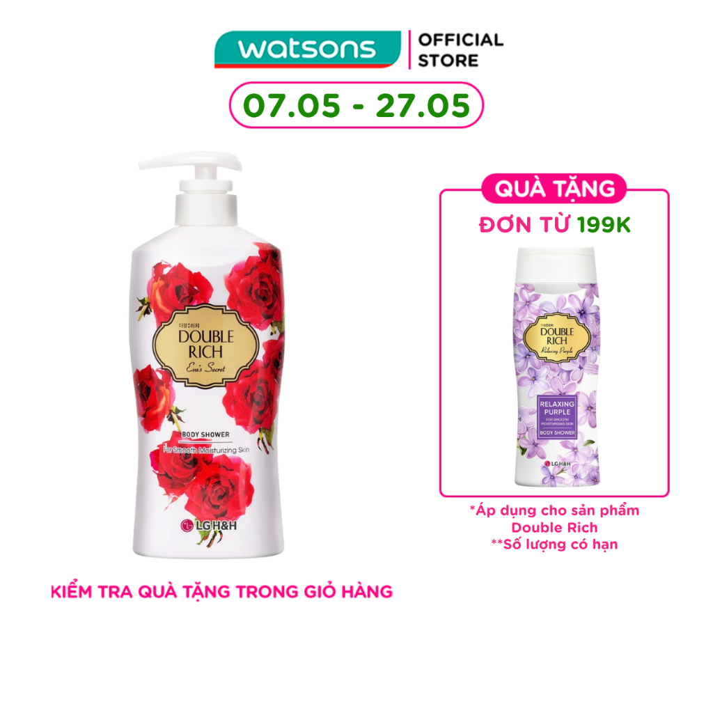 Sữa Tắm Double Rich Hoa Hồng 800g
