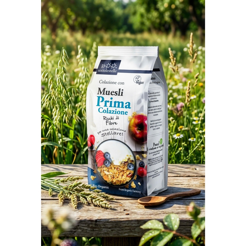 Ngũ cốc dinh dưỡng Muesli hạnh nhân hữu cơ Sottolestelle