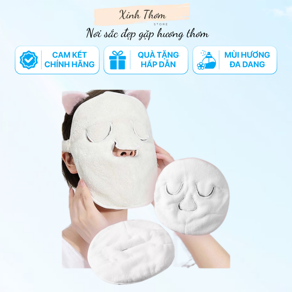 Mặt nạ chườm nóng Daiso - Mặt nạ lạnh nóng Daiso bí quyết da đẹp - khăn chườm nóng lạnh Daiso