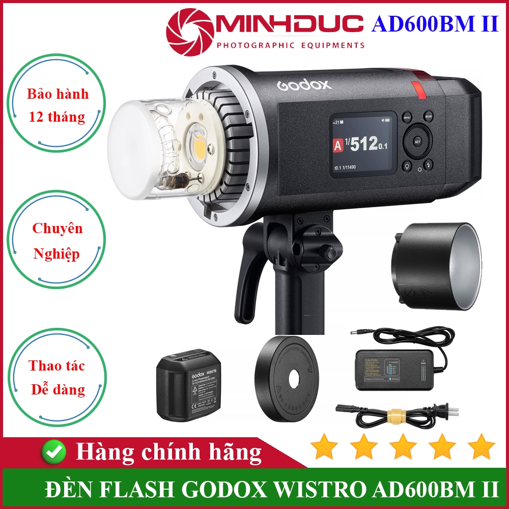 Đèn Flash Godox AD600BM II Witstro Manual All-In-One - Hàng chính hãng - MINH ĐỨC CAMERA