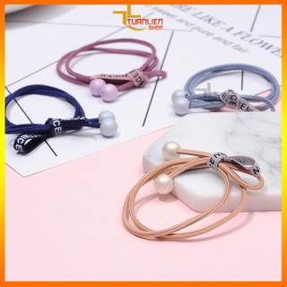 Set 12 Dây Buộc Tóc Hộp Tròn Cho Nữ - Dây Cột Tóc Hàn Quốc Co Giãn Tốt, Đính Ngọc Trai Nơ Xinh, Không Đau Tóc (Đủ màu)