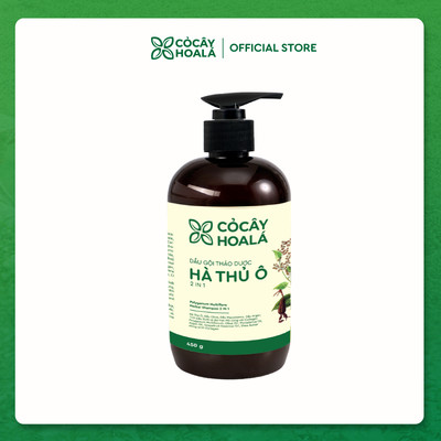 Dầu Gội Thảo Dược Hà Thủ Ô 2in1 Cỏ Cây Hoa Lá 450g - Giúp Giảm Gãy Rụng, Giúp Dưỡng Tóc Chắc Khỏe