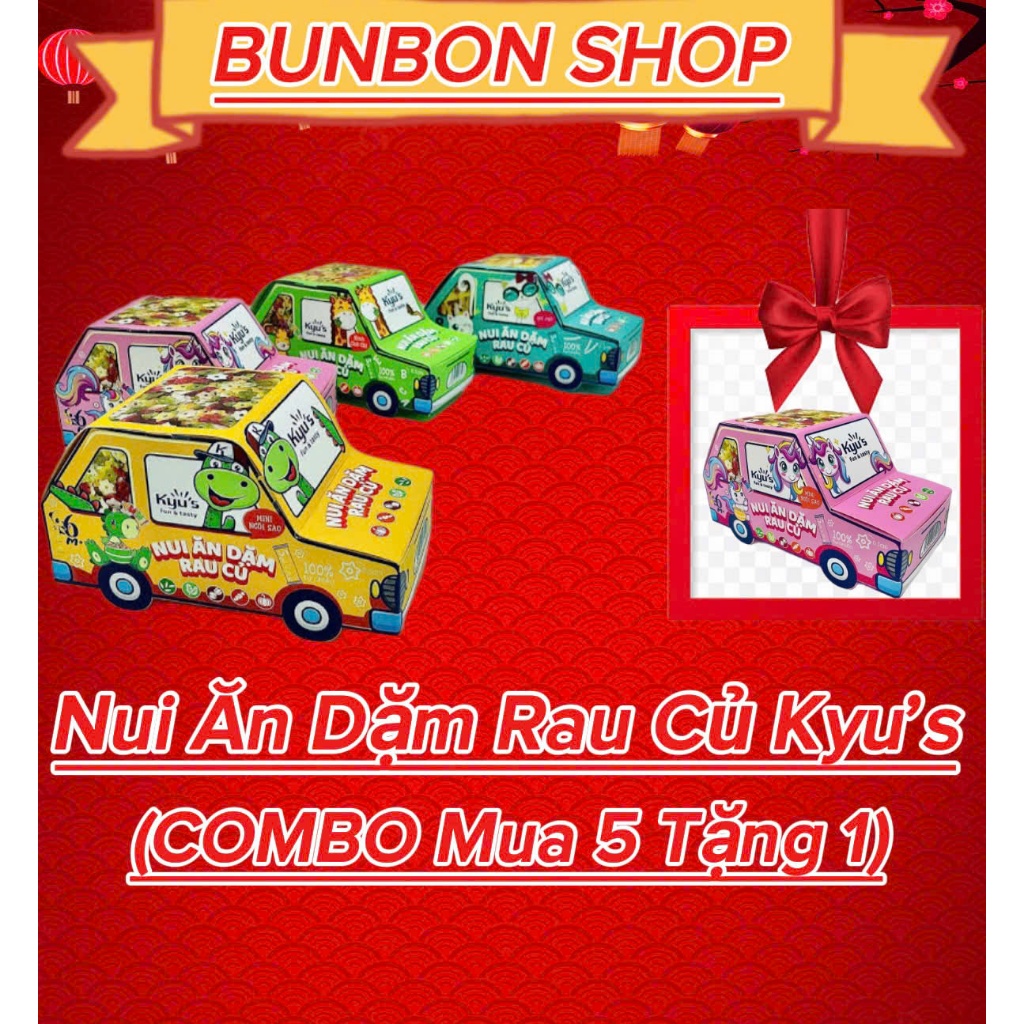 (COMBO MUA 5 TẶNG 1) Nui Ăn Dặm Rau Củ Kyu's Dành Cho Bé