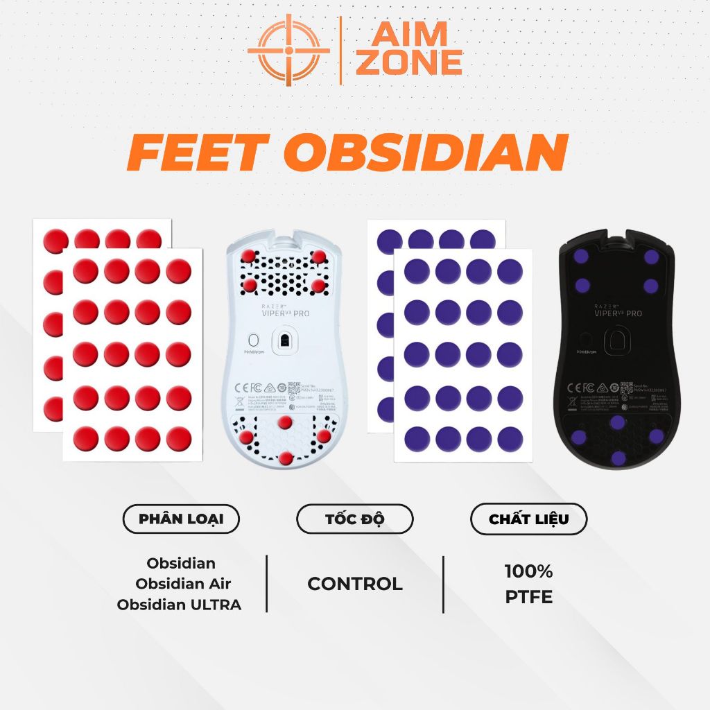 Mouse Feet X-RAYPAD Obsidian Control | AIMZONE STORE