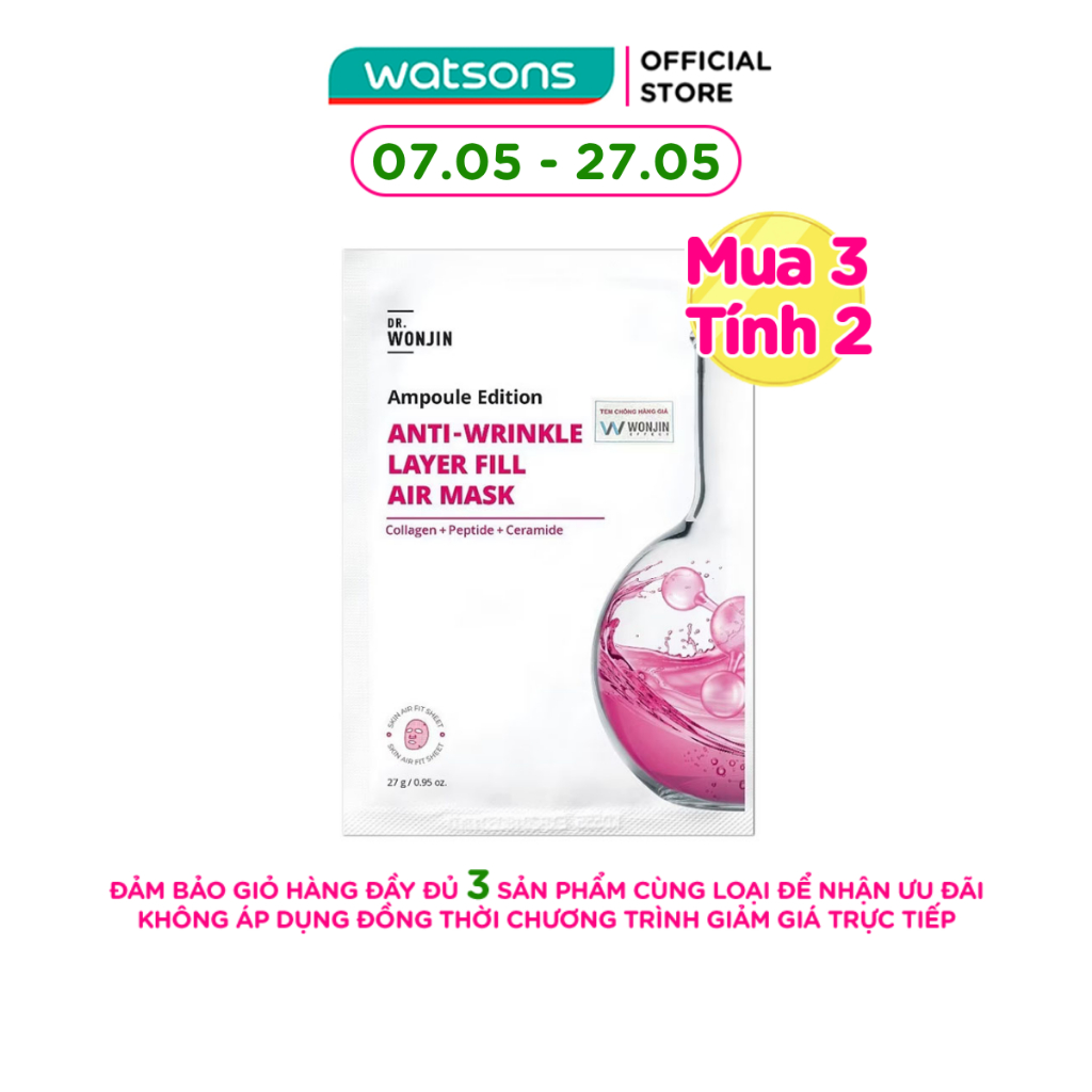 Mặt Nạ Dr.Wonjin Ampoule Edition Anti-wrinkle Layer Fill Air Mask Nâng Cơ Và Trẻ Hóa Da 27g