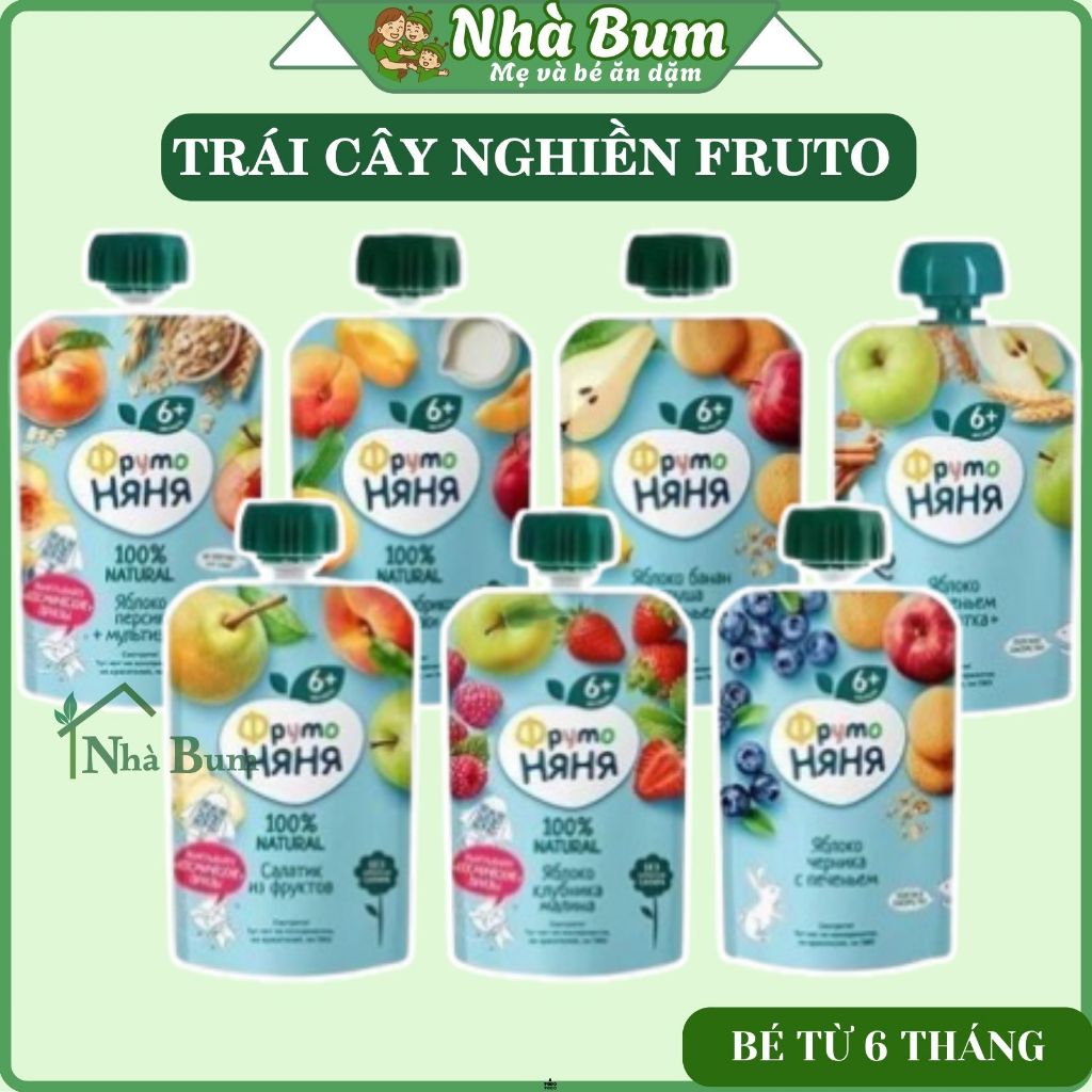 Trái Cây Nghiền Hoa Quả Nghiền Fruto/ ARYWA AGUSHA Nga bé 6m+