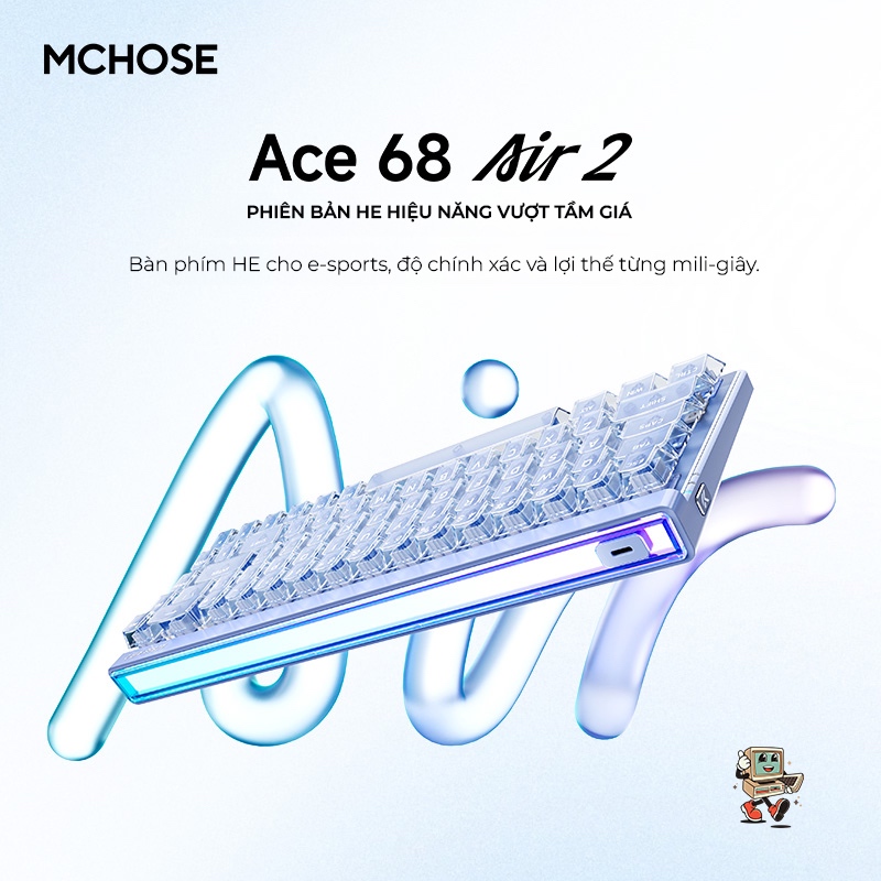MCHOSE ACE68 Air 2 Magnetic | Rapid Trigger | Switch Taishan | 68 phím | RGB