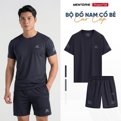 Bộ Quần Áo Nam MENTORIS Vải Thun Tổ Ong Cao Cấp, Thoáng Khí, Form Gọn Gàng, Dễ Vận Động MABT26S011