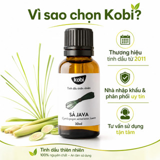 Tinh dầu Sả Java Kobi Citronella 10ml thơm phòng khử mùi hỗ trợ xua côn trùng dùng khuếch tán