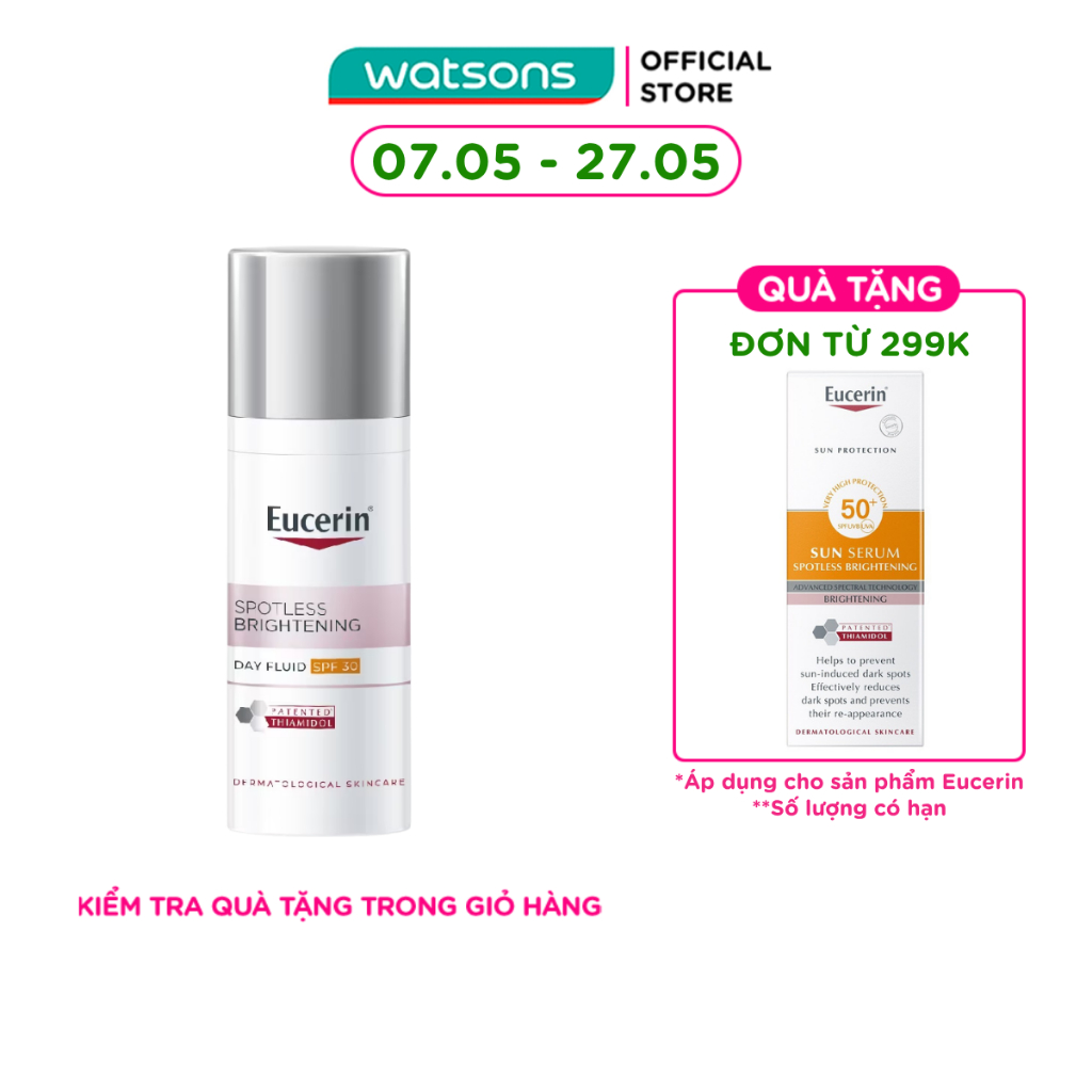 Kem Dưỡng Ban Ngày Eucerin Giảm Thâm Nám Và Sáng Da Spotless Brightening Day SPF30 50ml