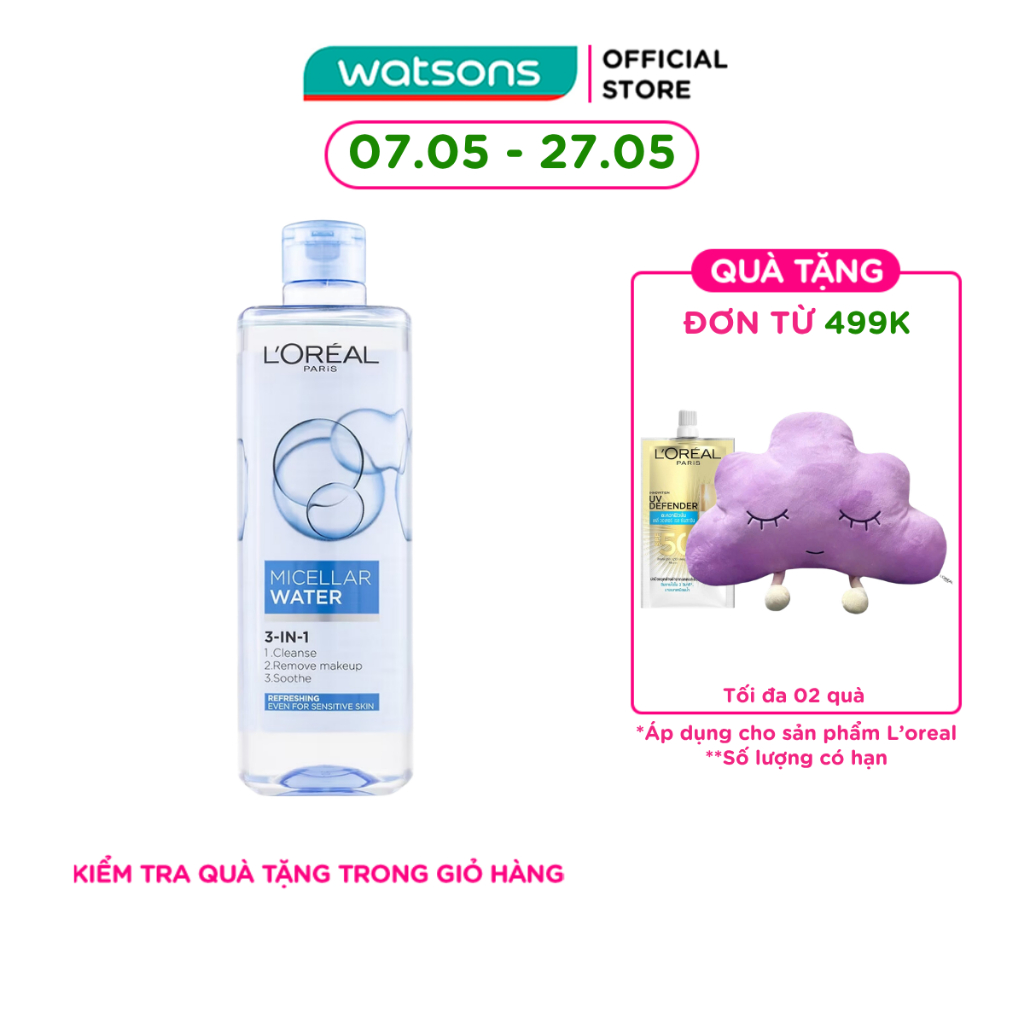 Tẩy Trang L'Oreal Paris Skincare Micellar 400ml