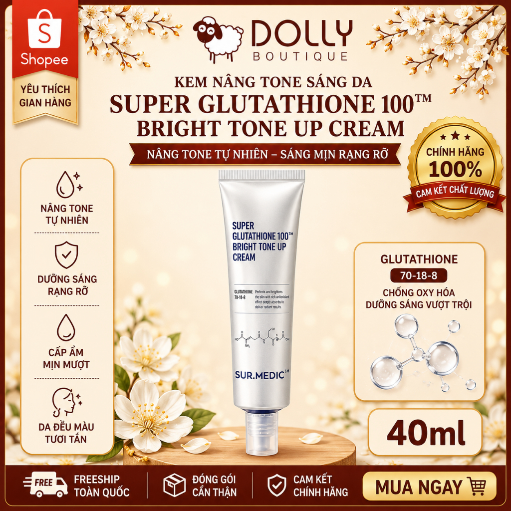 Kem Dưỡng Trắng Da Nâng Tone Sur.Medic Super Glutathione 40 ml | BigBuy360 - bigbuy360.vn