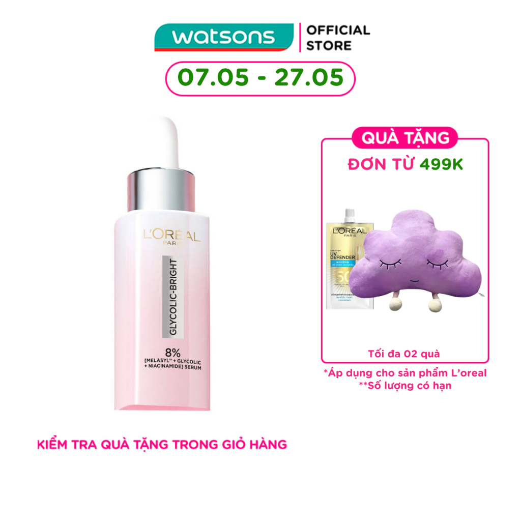 Tinh Chất L'Oreal Paris Dưỡng Sáng Da Glycolic-Bright Anti-Dark Spot Brightening Serum 30ml