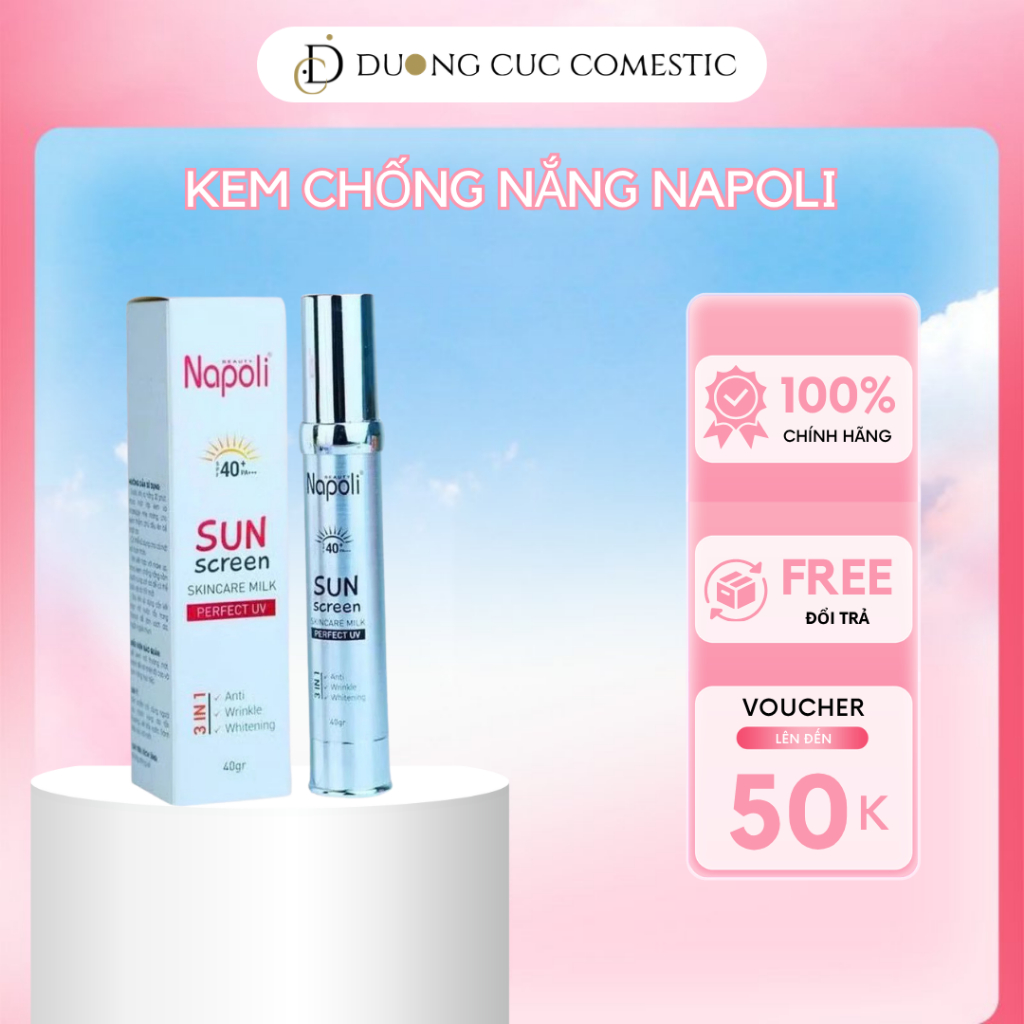 Kem Chống Nắng NAPOLI Phân Tử Nước Hải Âu Việt DC223