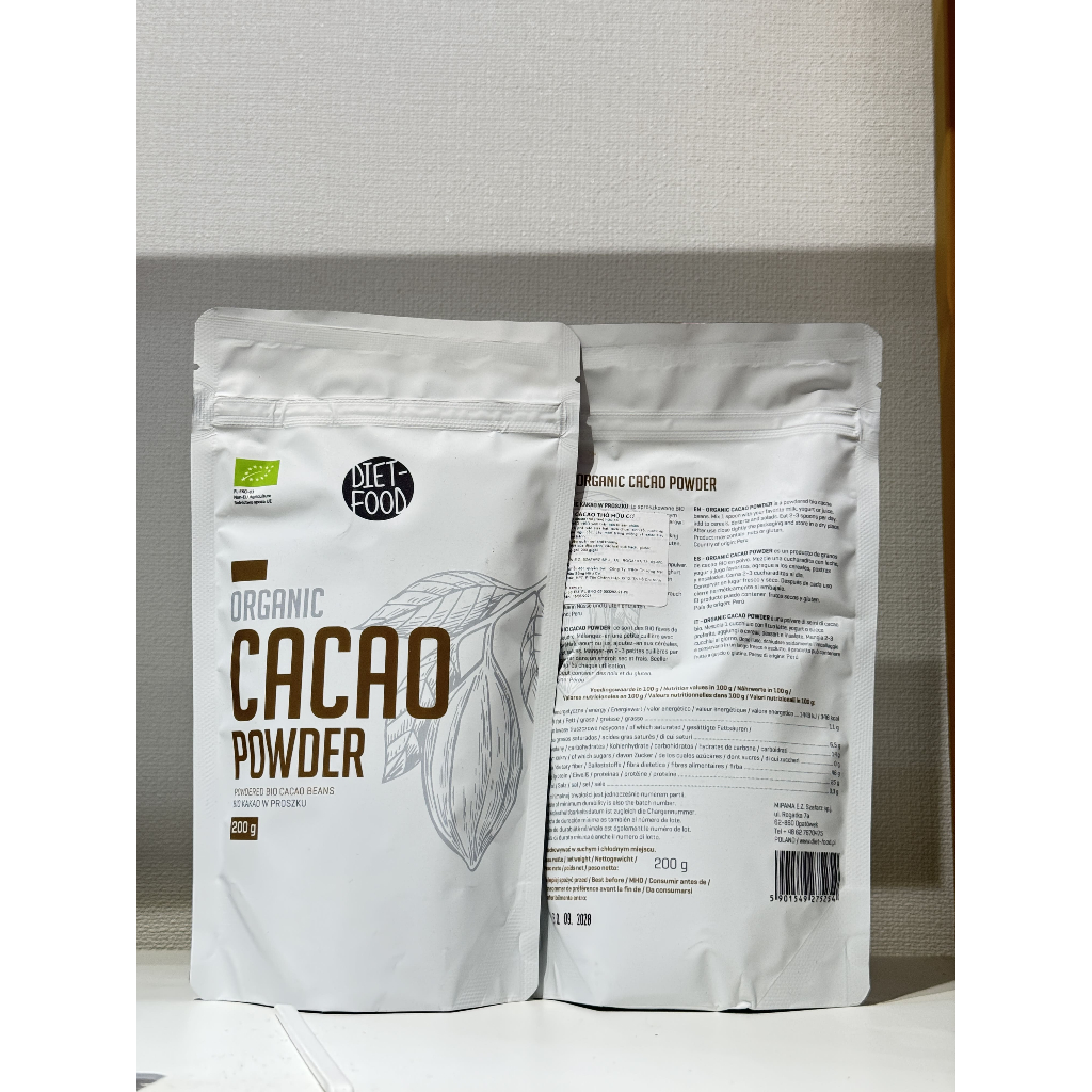 Bột Cacao Thô DIETFOOD Hữu Cơ - Organic Cacao Powder 200g