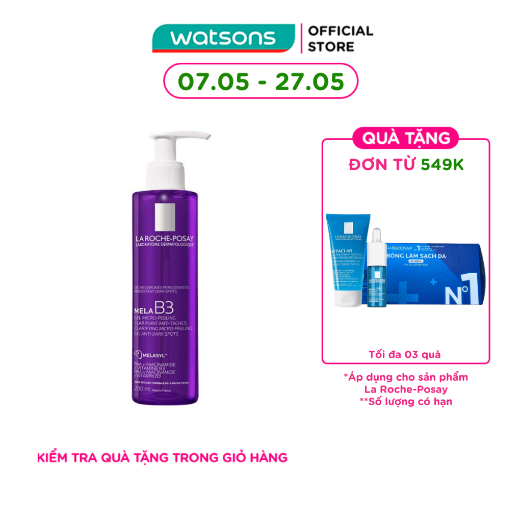 Sữa Rửa Mặt La Roche-Posay Mela B3 Gel Micro-Peeling 200ml