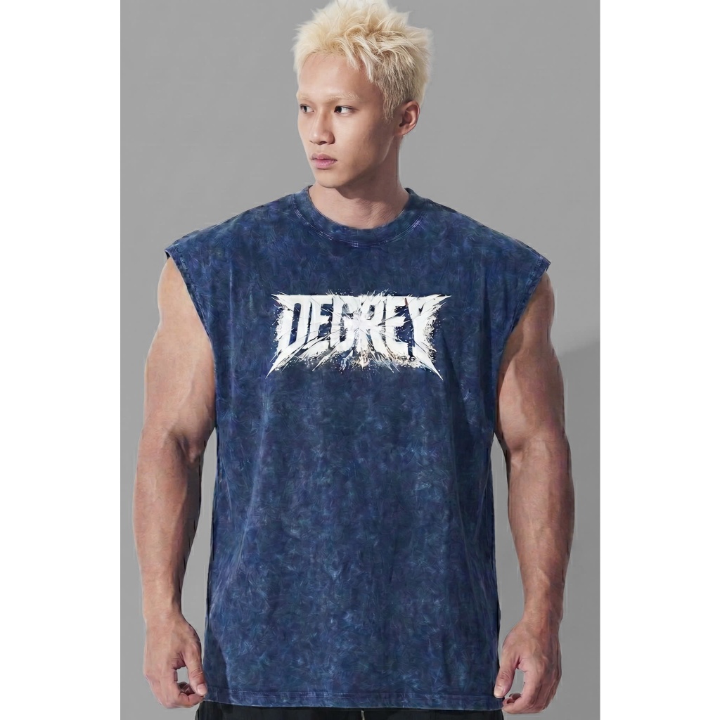 Áo ba lỗ Tank Top Degrey Cotton màu WAX Big Logo