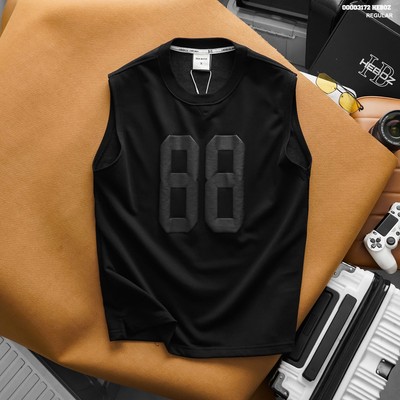 [FORM RỘNG] Áo thun nam HEBOZ tanktop logo 88 3M, áo ba lỗ thể thao vải chân cua - 00003172