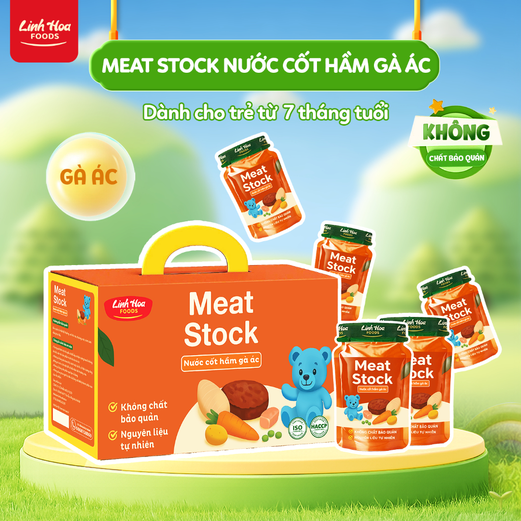 [Meat stock] Nước cốt hầm Gà ác - 70ml - LINH HOA FOODS
