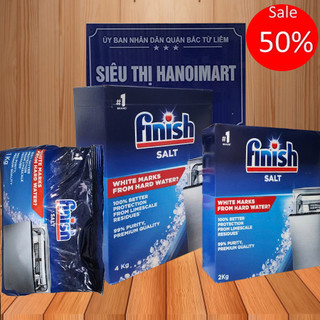 Muối rửa chén Finish hộp 1.2 kg, 1.5kg muối rửa bát finish làm mềm nước cho máy rửa bát 1kg 4kg